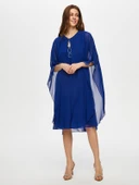 Damla Taş Detaylı Şifon Pelerinli Abiye Elbise Faik Sönmez thumbnail 1