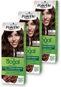 Palette Kalıcı Doğal Renkler Saç Boyası 4-0 Kahve X 3 Adet thumbnail 2