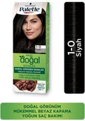 Palette Kalıcı Doğal Renkler Saç Boyası 1-0 Siyah x 3 Adet thumbnail 3