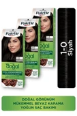 Palette Kalıcı Doğal Renkler Saç Boyası 1-0 Siyah X 3 Adet - 1
