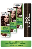Palette Kalıcı Doğal Renkler Saç Boyası 5-0 Açık Kahve X 3 Adet - 1