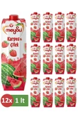 Meysu Karpuz-Çilek Meyve Suyu İçecek 1 lt x12 Adet - 1