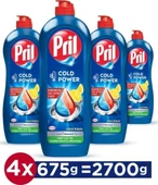 Pril Elde Yıkama Sıvı Bulaşık Deterjanı 4x675g Limon 5+ Etki - Kendinden Yağ Çözme - 1