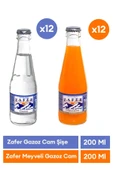 Zafer Sade Gazoz 200 ml x 12 Adet + Meyveli Gazoz 200 ml x 12 Adet - 1