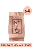 Brezilya Kuru Kahveci Atilla Pak Orta Kavrulmuş Mehşur Denizli Türk Kahvesi 250 Gr 4'lü Set 250gr X4 - 3