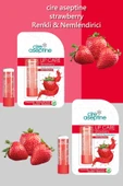Cire Aseptine Lip Care Strawberry (Çilek) Renkli Dudak Nemlendirici 4,5 G x 2 Adet - 3