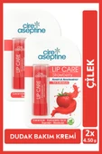 Cire Aseptine Lip Care Strawberry (Çilek) Renkli Dudak Nemlendirici 4,5 G x 2 Adet - 1