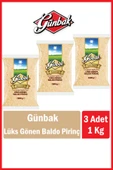 Günbak Lüks Gönen Baldo Pirinç 1 Kg x 3 Adet - 1