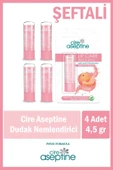 Cire Aseptine Lip Care Peach (Şeftali) Renkli Dudak Nemlendirici 4,5 G x 4 Adet - 3