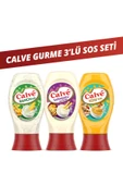 Calve Ranch Sos 245 G Sarımsaklı Mayonez 245 G Köri Sos 260 G thumbnail 1