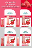 Cire Aseptine Lip Care Strawberry (Çilek) Renkli Dudak Nemlendirici 4,5 G x 4 Adet - 4