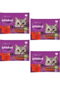 Whiskas Pouch Sos Içinde Sığırlı ve Tavuklu Yetişkin Kedi Konservesi 85 gr 4'lü x 4 Adet - 1