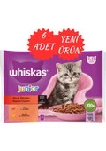 Whiskas Junior Yavru Klasik Öğünler Sığırlı Tavuklu 4X85 gr (6ADET) - 1