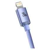 Baseus Crystal Shine 20W 120 cm Type-C To Lightning Şarj Kablosu Mor thumbnail 3