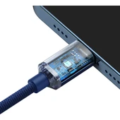 Baseus Crystal Shine 20W 120 cm Type-C To Lightning Şarj Kablosu Mavi - 4