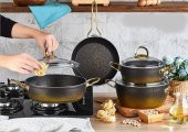 Kahramanlar Fiesta 7 Parça Tencere Seti Gold - 1