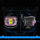 Motosiklet Çakar Modlu Lazer Led Sis Farı Çift Renk Beyaz Sarı Ultra Güçlü Sis Farı 2 Adet - 4