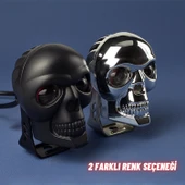 LED Motosiklet Aydınlatma Sis Lambası Skull Tasarımlı 3 Modlu 12V-24V Yüksek Performanslı Far 2 Adet - 8