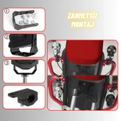 LED Motosiklet Aydınlatma Sis Lambası Skull Tasarımlı 3 Modlu 12V-24V Yüksek Performanslı Far 2 Adet - 3