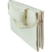 Reyo Taşınabilir Katlanır Plaj Havuz Minderi, Şezlong Minderi Kamp Yatağı Krem thumbnail 3