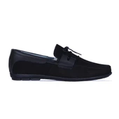Balayk 025 Siyah Nubuk Deri Erkek Loafer Ayakkabı - 1
