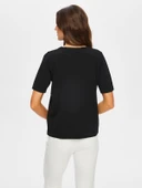 Havyar Baskılı Kısa Kol Triko Bluz Faik Sönmez thumbnail 9