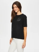 Havyar Baskılı Kısa Kol Triko Bluz Faik Sönmez thumbnail 7