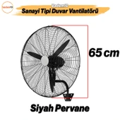 Sanayi Tipi 65 cm 190 W Duvar Vantilatörü Endüstriyel Geniş Sessiz Duvara Monte Fan - 2