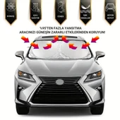 Polham 150x70 CM Universal Araç İçi Ön Cam Güneş Koruyucu Branda, Sedan, Suv ve Hatchback Uyumlu, UV Engelleyici - 7