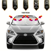 Polham 150x70 CM Universal Araç İçi Ön Cam Güneş Koruyucu Branda, Sedan, Suv ve Hatchback Uyumlu, UV Engelleyici - 1