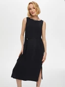 Faik Sönmez Kadın Yanları Yırtmaçlı Kolsuz Modallı Elbise 25YUS25ELB041 - 10