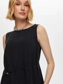 Faik Sönmez Kadın Yanları Yırtmaçlı Kolsuz Modallı Elbise 25YUS25ELB041 - 12