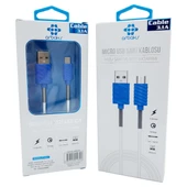 Micro 3.1A Mavi Yaylı Usb Şarj Kablosu Arbaks Arb039 - 2