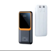 H32 Dijital Göstergeli Dahili Çoklu Kablolu 10000 mAh Powerbank SİYAH - 4