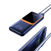 H32 Dijital Göstergeli Dahili Çoklu Kablolu 10000 mAh Powerbank SİYAH - 3