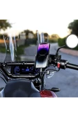 Nukrotech Mr Plus Motosiklet Telefon Tutucu Usb-c Şarjlı (GİDON VE AYNA BAĞLANTI APARATLI) - 3