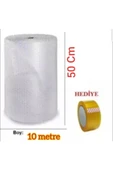 Balonlu Ambalaj Naylonu Pat Pat 50 Cm X 10 Metre 40 gr Baloncuklu Havalı Pıtpıt (KOLİ BANDI HEDİYE) - 1