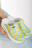 Blum Sabo Terlik Sarı Kuş Desenli Kadın Havalı Taban Sabo Terlik - 3