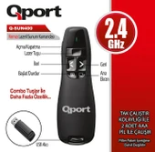 QPORT Q-SUN400 2.4 GHZ USB KIRMIZI LAZERLİ SUNUM KUMANDASI - PRESENTER - 1