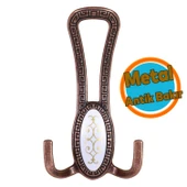 Metal Portmanto Vestiyer Duvar Dolap Elbise Mobilya Kapı Askısı Askılığı Askılık Antik Bakır 4 Adet thumbnail 6