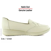 Erkan Saçmacı Mammina Bej Hakiki Deri Çapraz Bant Detaylı Slip-On Günlük Ayakkabı - 2