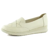 Erkan Saçmacı Mammina Bej Hakiki Deri Çapraz Bant Detaylı Slip-On Günlük Ayakkabı - 1