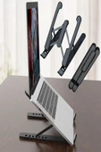Katlanabilir Laptop Standı - Kaydırmaz Kademe Ayarlı Laptop Tablet Tutucu - 1