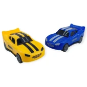 Çek Bırak Nascar Arabası 10.5 Cm - BP-035-SARI/MAVİ - 4