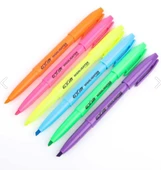 Gxin Fosforlu Kalem 6 Renk Canlı Renkler Yuvarlak Kalem + Cebe Takmalı / Highlighter Fluore Scent - 2