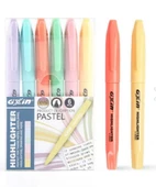 Gxin Pastel Highlighter 6 Renk Pastel Fosforlu Kalem Seti Kalem Tipi Cep Tipi/ Highlighter Pastel - 3
