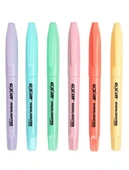 Gxin Pastel Highlighter 6 Renk Pastel Fosforlu Kalem Seti Kalem Tipi Cep Tipi/ Highlighter Pastel - 2