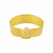 22 Ayar Altın Trabzon Hasır Bilezik T073347 - 1