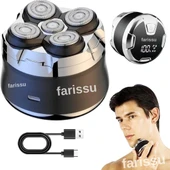 Kel Kafa Tıraş Makinesi RQ518 – Günlük, Sakal ve Baş Tıraşı İçin, 5 Başlıklı, USB Şarjlı, Su Geçirmez - 3