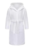 Kapüşonlu %100 Pamuklu Unisex Garson Boy Çocuk Banyo Bornozu 11-14 Yaş - 3